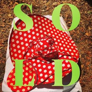 Vintage Red Polka Dot Hat in a Bag